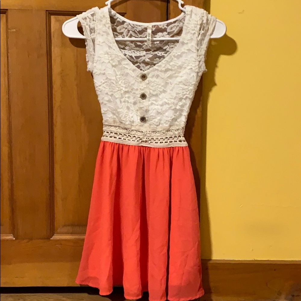 White and pink dress